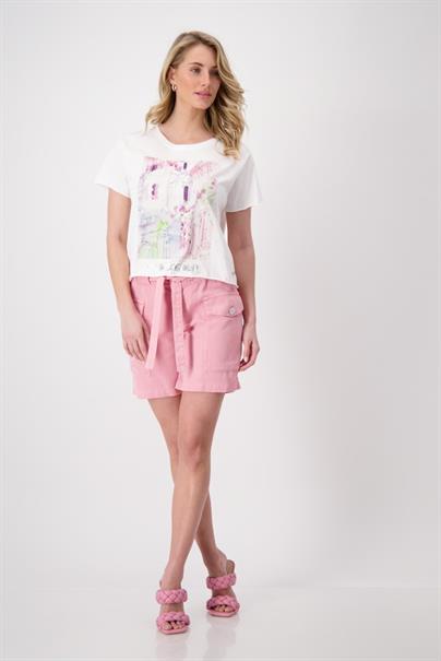 T Shirt mit City Print weiß