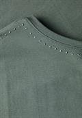 T-Shirt mit Dekosteinen dark balmy khaki