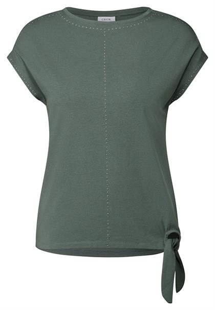 T-Shirt mit Dekosteinen dark balmy khaki