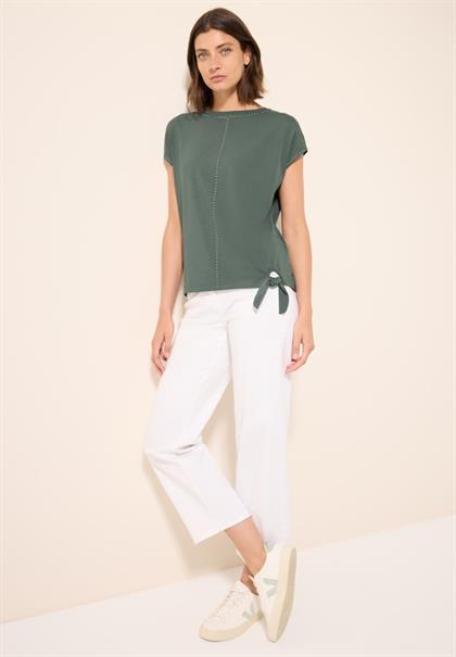 T-Shirt mit Dekosteinen dark balmy khaki