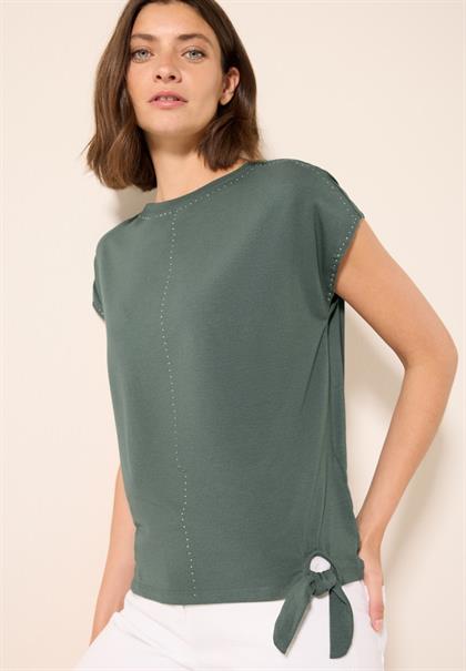 T-Shirt mit Dekosteinen dark balmy khaki