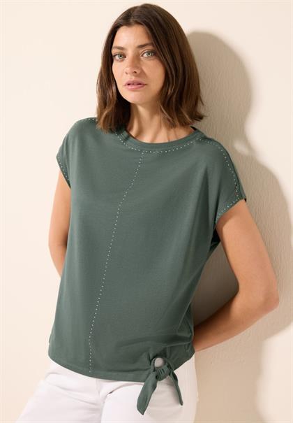 T-Shirt mit Dekosteinen dark balmy khaki