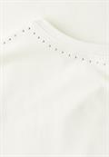 T-Shirt mit Dekosteinen vanilla white