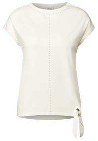 T-Shirt mit Dekosteinen vanilla white