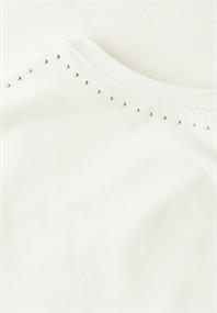 T-Shirt mit Dekosteinen vanilla white