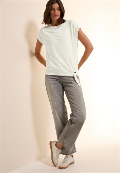T-Shirt mit Dekosteinen vanilla white