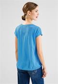T-Shirt mit Elastiksaum splash blue