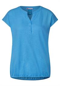 T-Shirt mit Elastiksaum splash blue