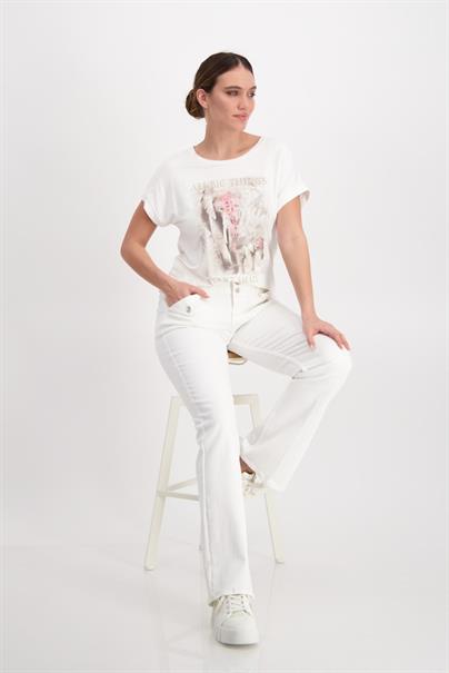 T-Shirt mit Elefanten Print off-white