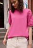 T-Shirt mit Embroidery Ärmeln simply pink