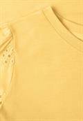 T-Shirt mit Embroidery Ärmeln snap yellow