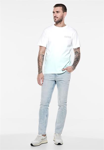 T-Shirt mit Farbverlauf light turquoise