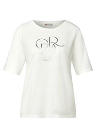 T-Shirt mit Folien-Wording off white