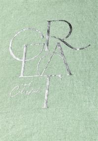 T-Shirt mit Folien-Wording soft jade green