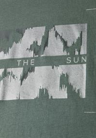 T-Shirt mit Folienprint dark balmy khaki