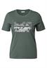 T-Shirt mit Folienprint dark balmy khaki