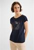 T-Shirt mit Folienprint deep blue