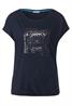 T-Shirt mit Folienprint deep blue