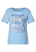 T-Shirt mit Folienprint light splash blue