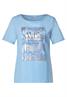 T-Shirt mit Folienprint light splash blue