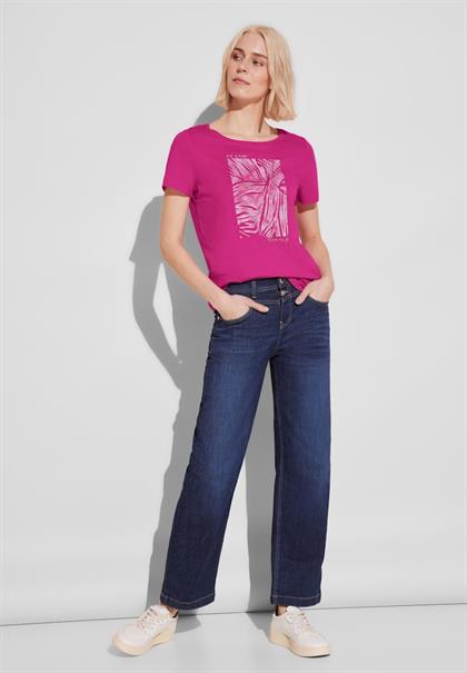 T-Shirt mit Folienprint magnolia pink