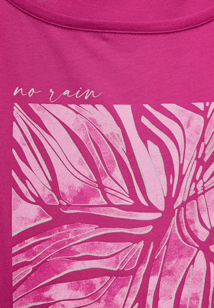 T-Shirt mit Folienprint magnolia pink