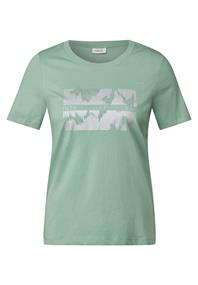 T-Shirt mit Folienprint matcha green
