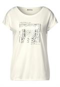 T-Shirt mit Folienprint off white