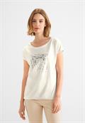 T-Shirt mit Folienprint off white