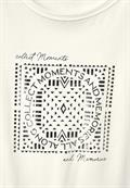 T-Shirt mit Folienprint off white