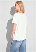 T-Shirt mit Folienprint off white