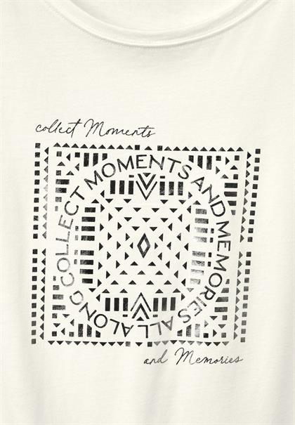 T-Shirt mit Folienprint off white