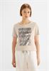 T-Shirt mit Folienprint smooth stone sand