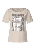 T-Shirt mit Folienprint smooth stone sand