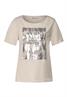 T-Shirt mit Folienprint smooth stone sand