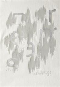 T-Shirt mit Folienprint vanilla white