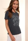 T-Shirt mit Folienprint volcanic grey