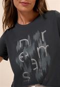 T-Shirt mit Folienprint volcanic grey