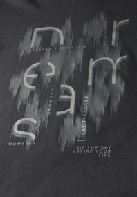 T-Shirt mit Folienprint volcanic grey
