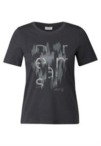 T-Shirt mit Folienprint volcanic grey