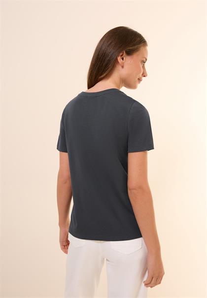 T-Shirt mit Folienprint volcanic grey