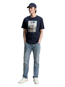 T-Shirt mit Foto-Print sky captain blue