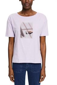 T-Shirt mit Fotoprint, Bio-Baumwolle lilac