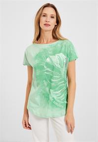 T-Shirt mit Fotoprint fresh salvia green