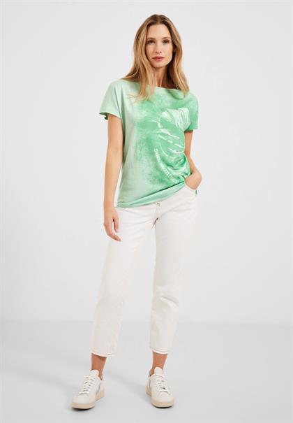 T-Shirt mit Fotoprint fresh salvia green