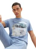 T-Shirt mit Fotoprint greyish mid blue