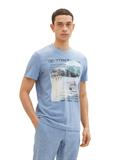 T-Shirt mit Fotoprint greyish mid blue