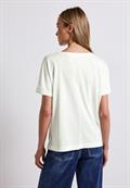 T-Shirt mit Fotoprint off white