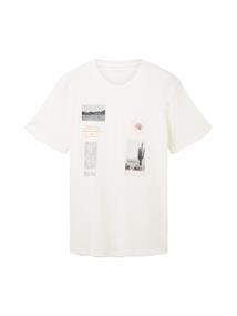 T-Shirt mit Fotoprint off white