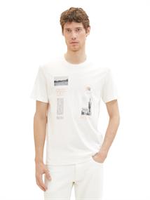 T-Shirt mit Fotoprint off white